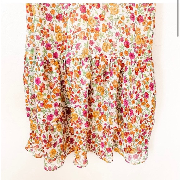 Zara floral spaghetti strap sundress with ruffles - Picture 3 of 8